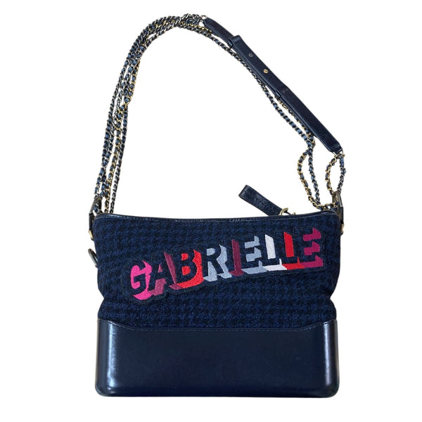 シャネル CHANEL エンブロイダリーチェーン ショルダーバッグ レ【中古】 CHANEL(シャネル) エンブロイダリーウール ガブリエル チェーン