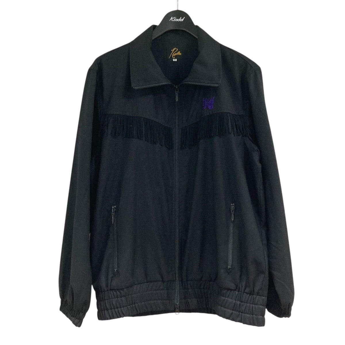 Needles◆22SS/FRINGE TRACK JACKET/フリンジトラックジャケット/M/ブラック/黒/KP128 Needles(ニードルス) フリンジトラックジャケットKP128 FRINGE