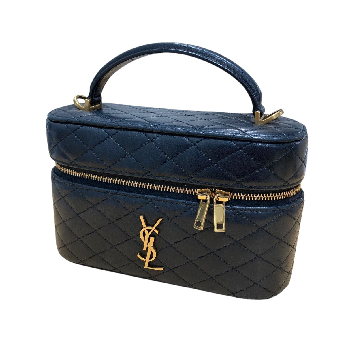 YSLロゴ レザー 2WAY バニティバッグ