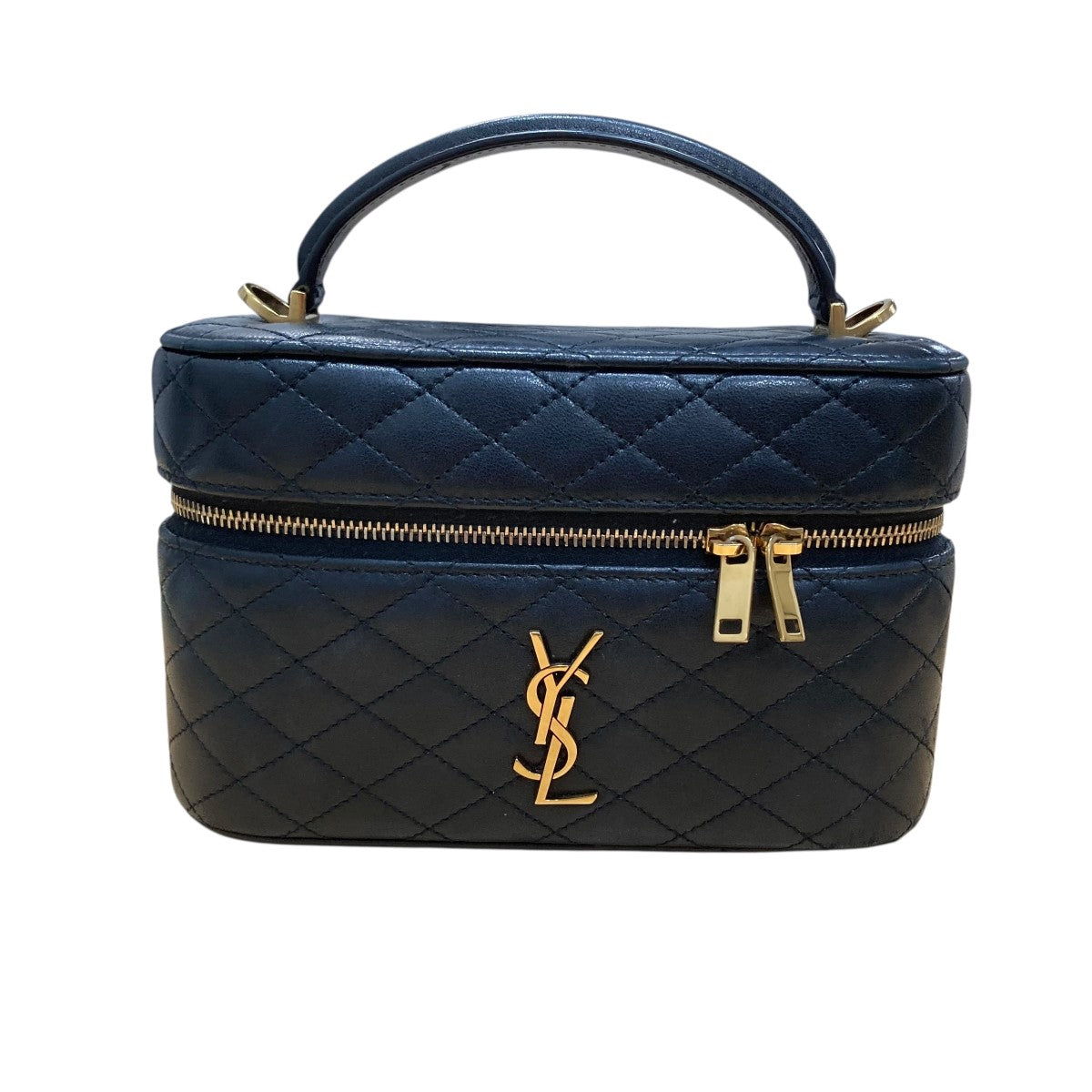 YSLロゴ レザー 2WAY バニティバッグ