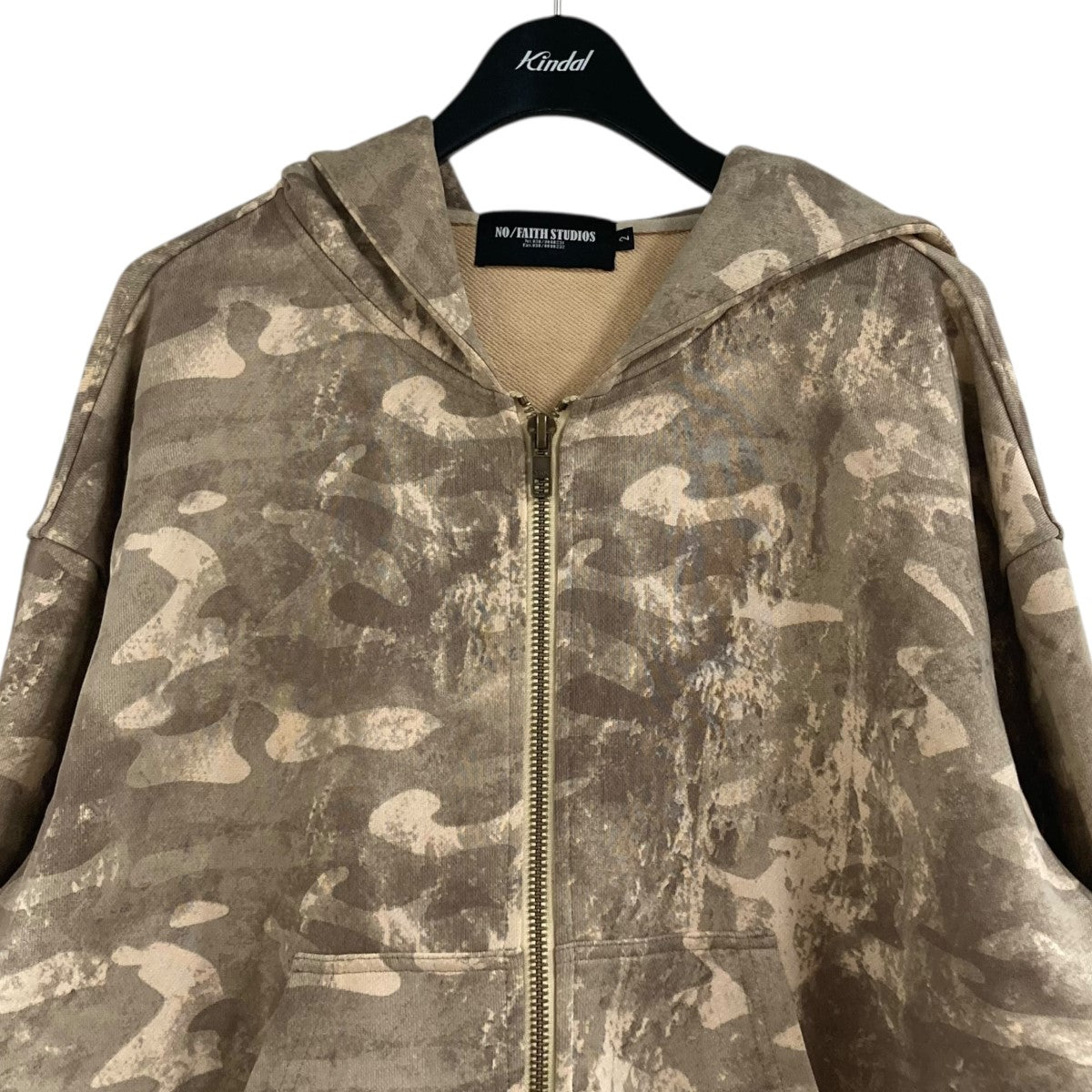 【NO/FAITH STUDIOS】CAMOモノグラム ジップ ジャケットベージュ NO/FAITH STUDIOS / CAMO MONOGRAM ZIP JACKET