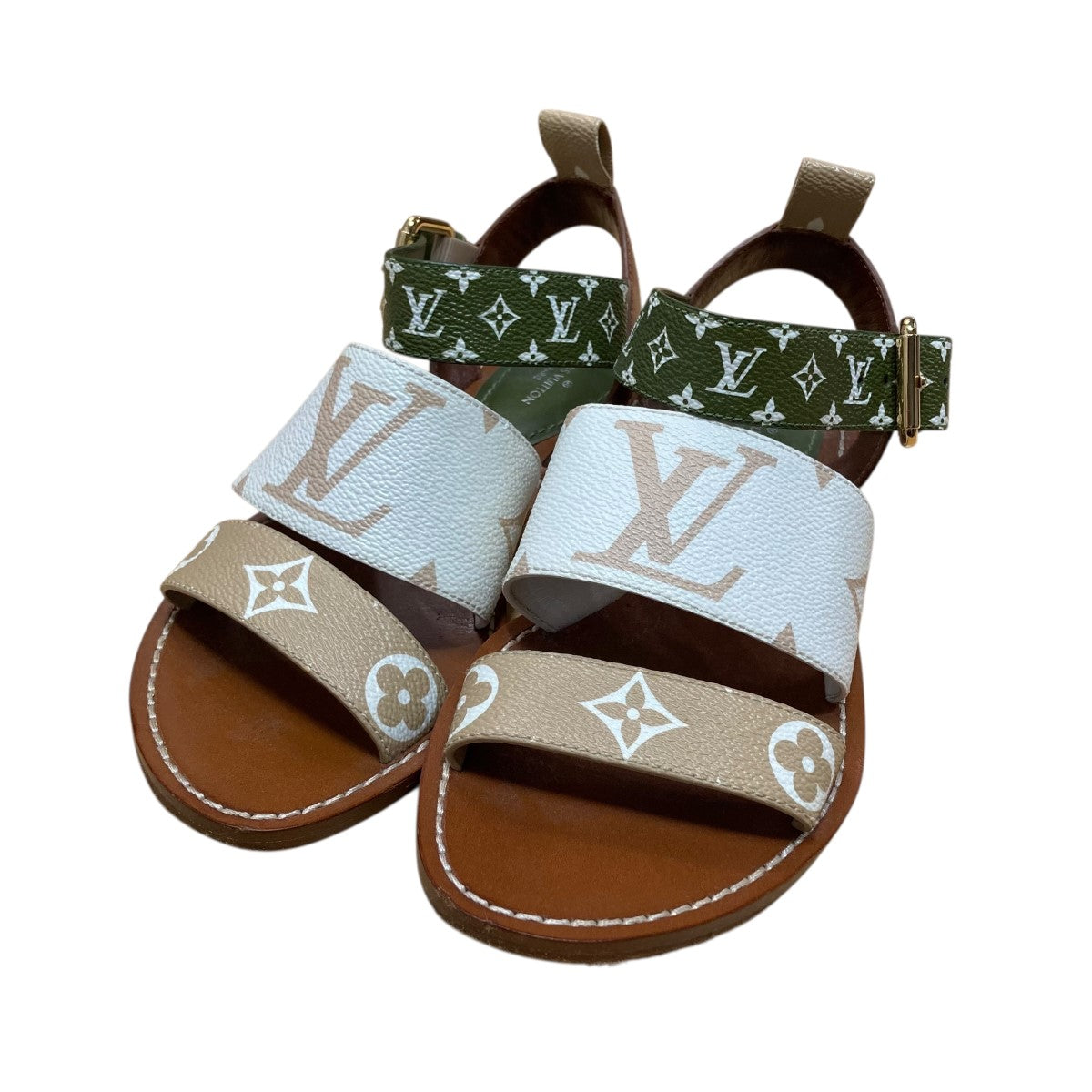 ルイヴィトン ボンディアライン モノグラム ストラップ サンダル フラット 35 LOUIS VUITTON(ルイヴィトン) ボンディアラインモノグラム