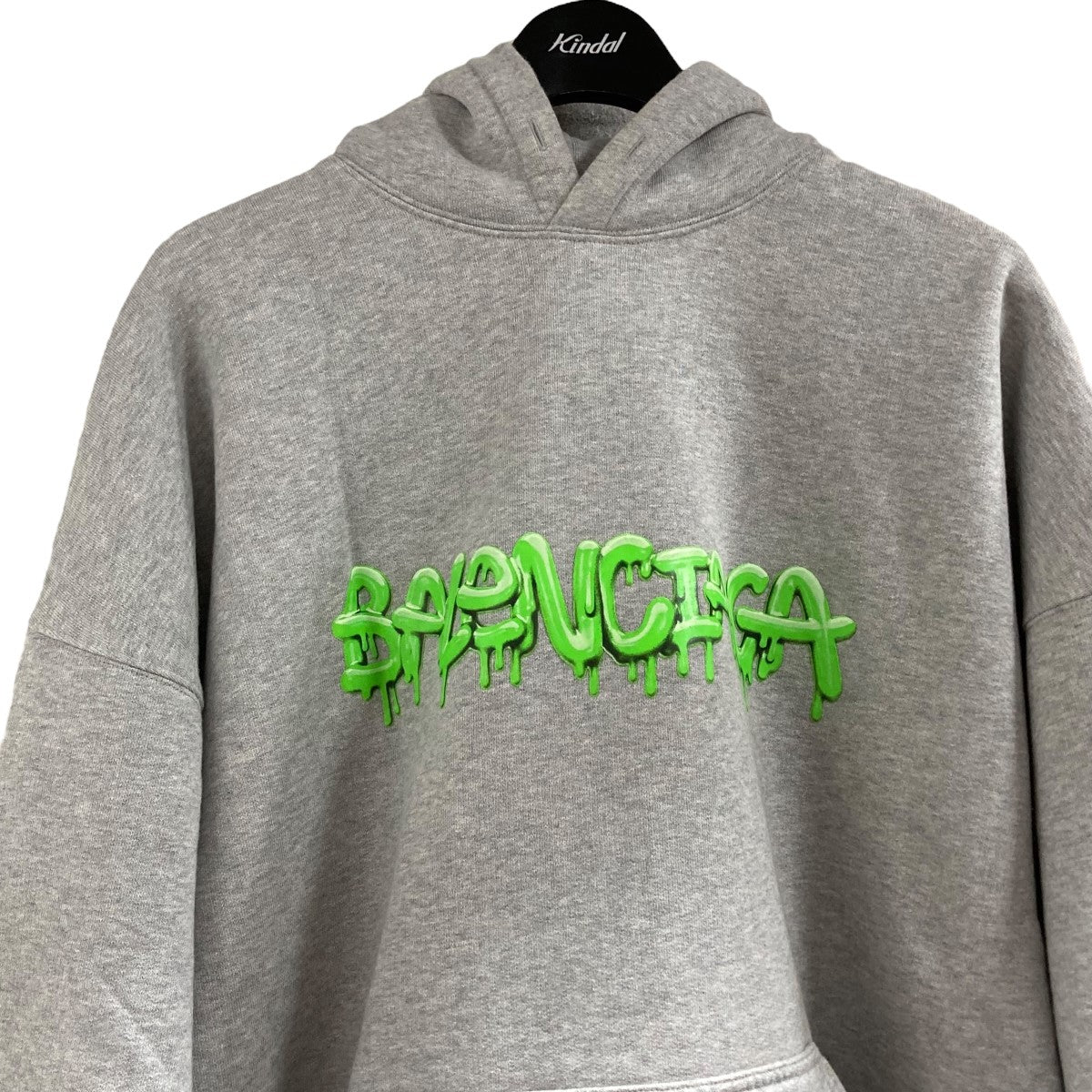 BALENCIAGA (バレンシアガ) 裏起毛　 スライムロゴ BALENCIAGA バレンシアガ メンズ パーカー 裏起毛 スライムロゴ