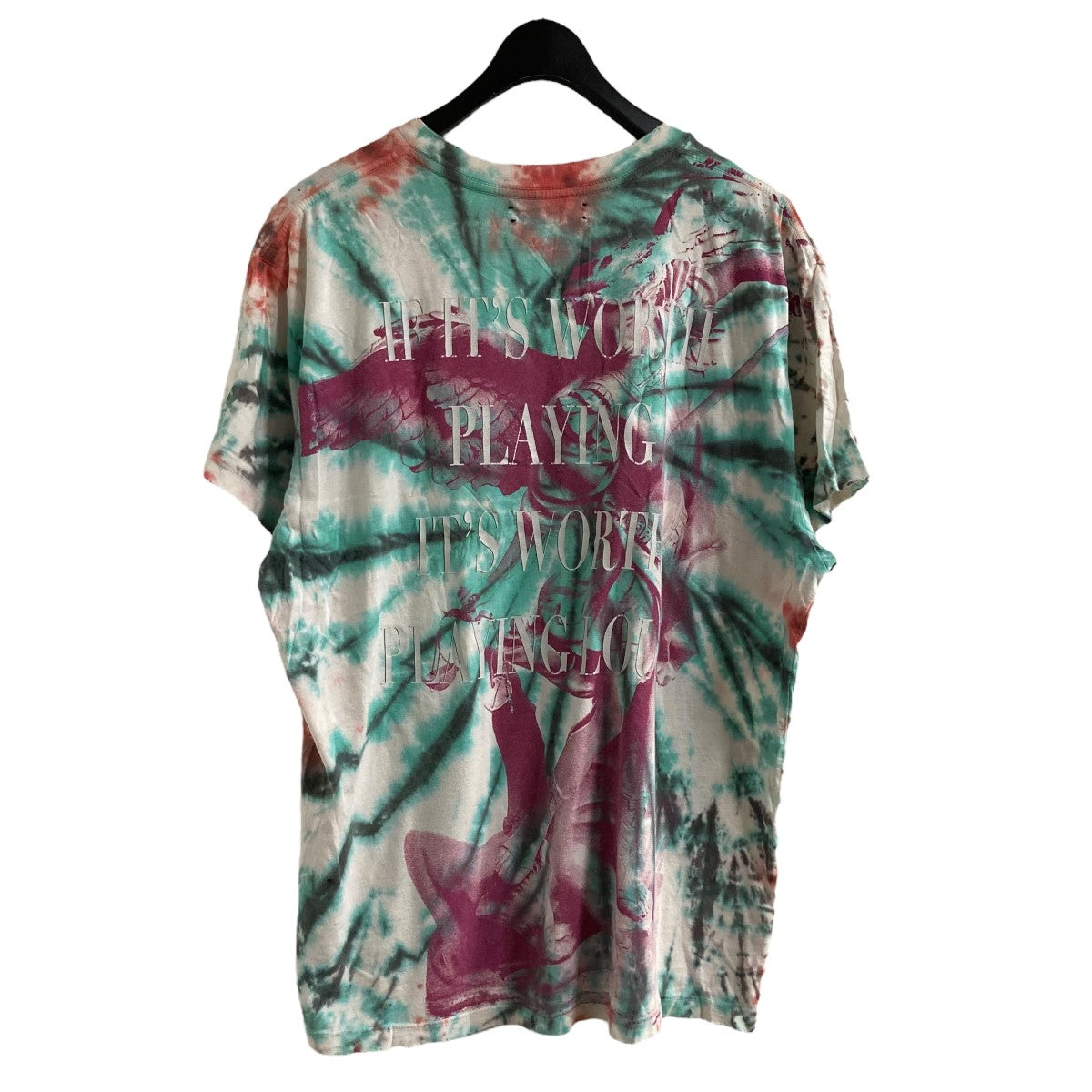 AMIRI(アミリ) タイダイプリントTシャツ レッド×ブルー サイズ M 