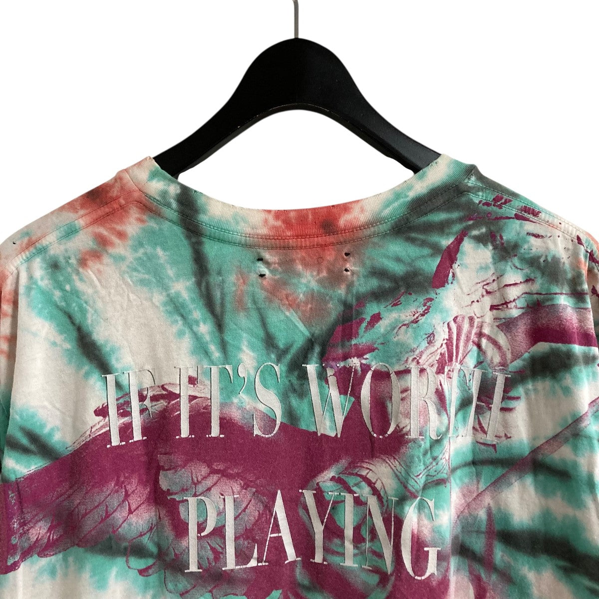 AMIRI(アミリ) タイダイプリントTシャツ レッド×ブルー サイズ M 