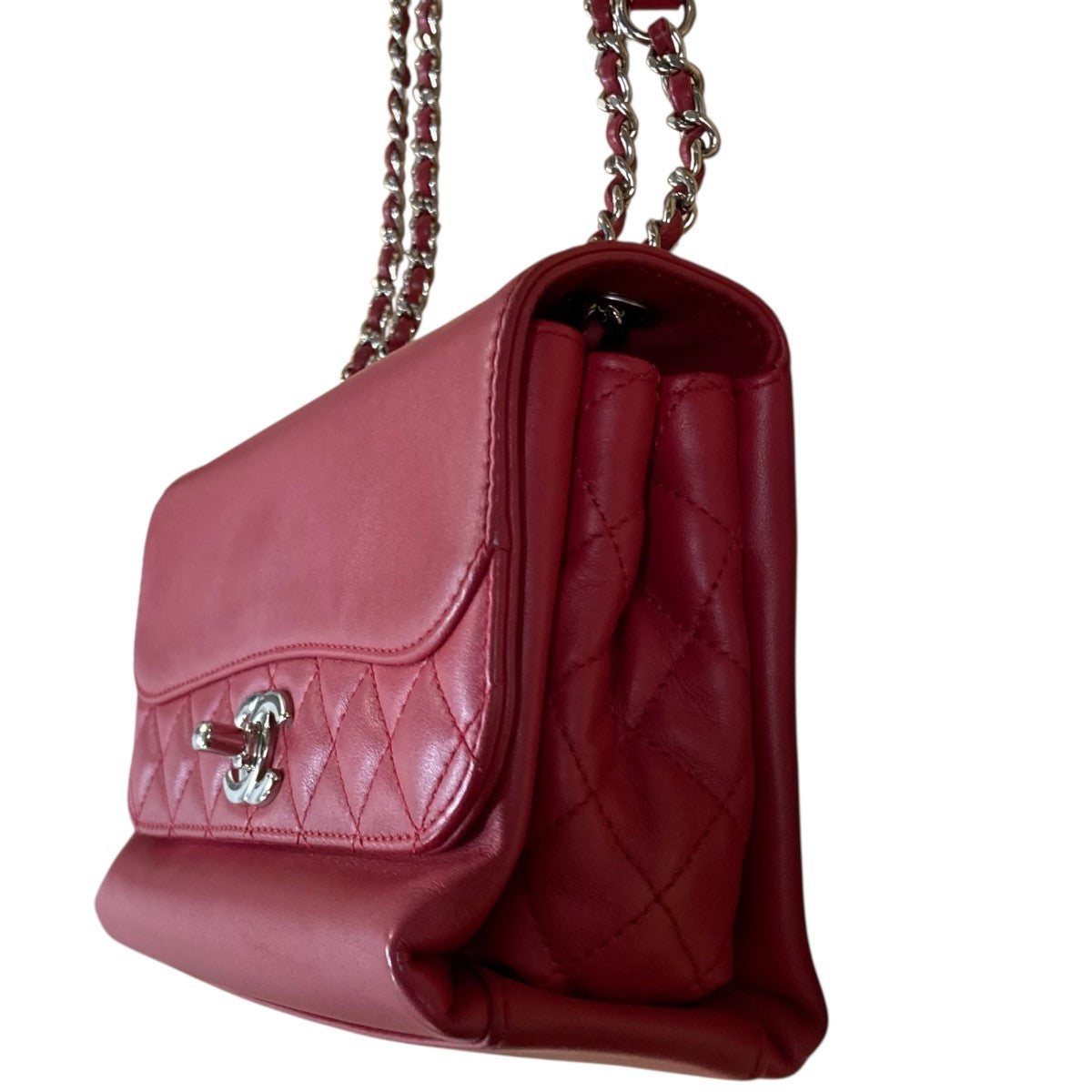 送料関税込 ラムスキンチェーンショルダーバッグ★ABランク CHANEL(シャネル) ラムスキン チェーンショルダーバッグ 2228
