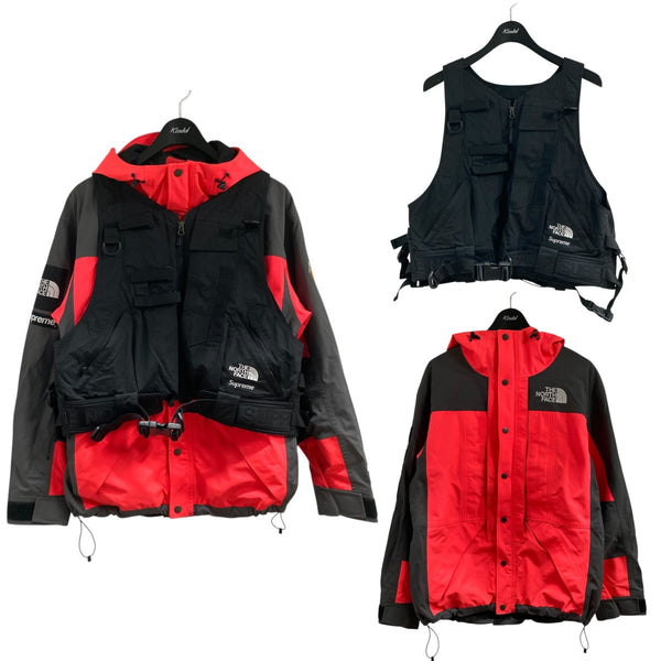 THE NORTH FACE×Supreme アノラックパーカー NF0A4PAI レッド×ブラック