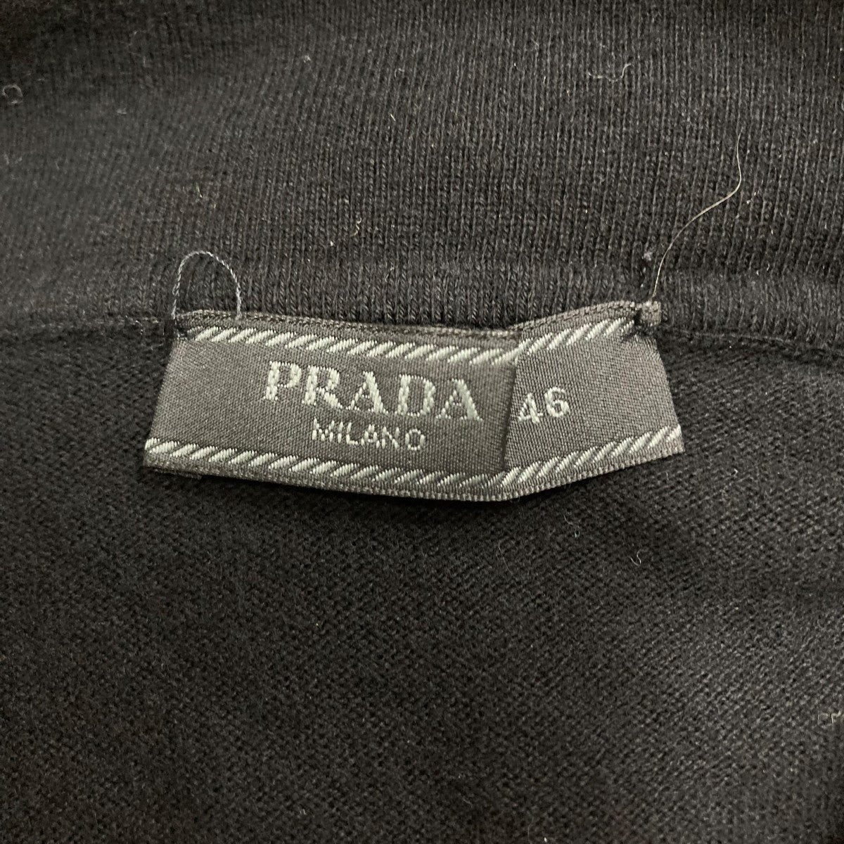 PRADA(プラダ) ニットポロシャツ DNA793 ブラック サイズ 46