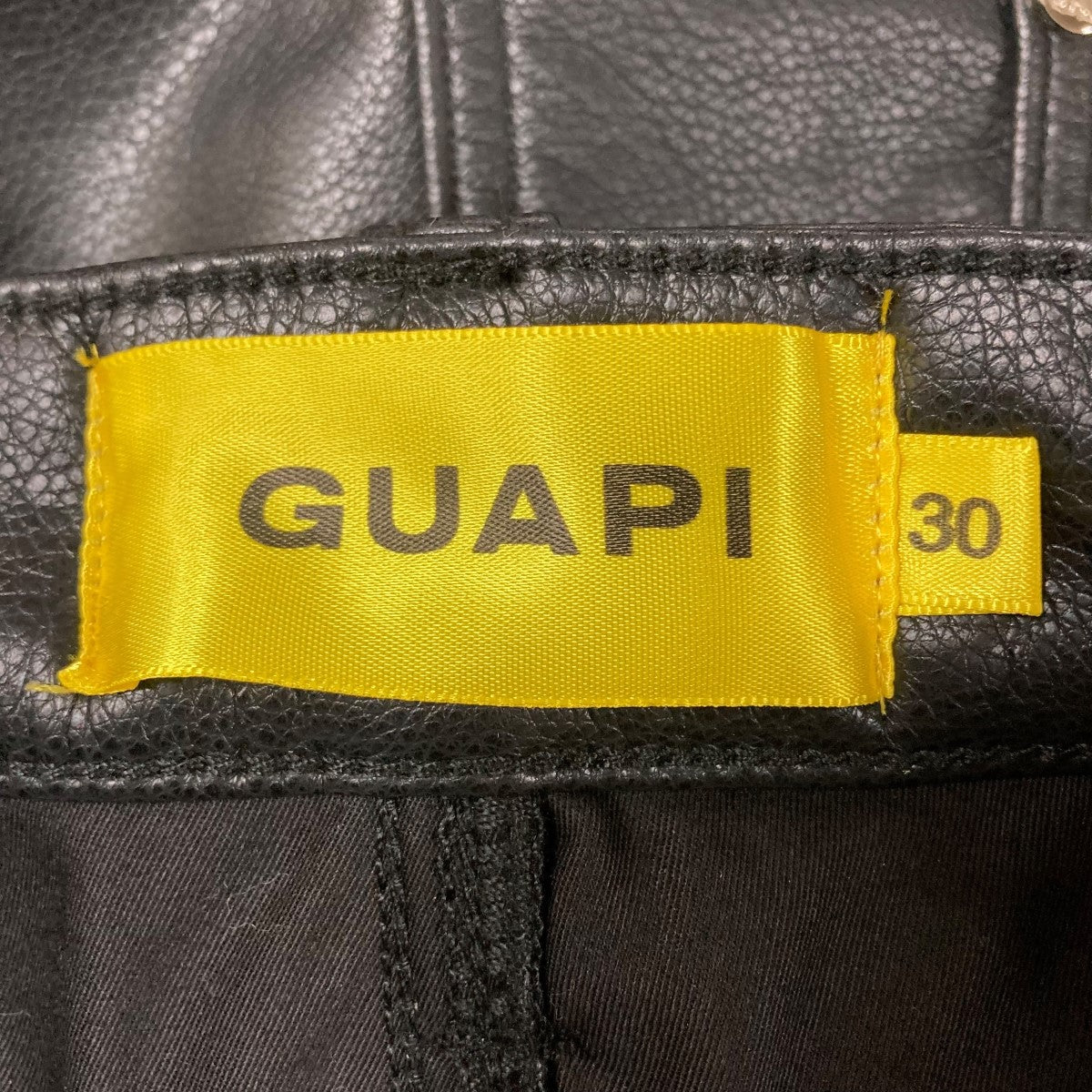 GUAPI グアピ　フェイクレザーパンツ　フレアパンツ　スキニーパンツ　30 GUAPI グアピ フェイクレザーパンツ フレアパンツ スキニー