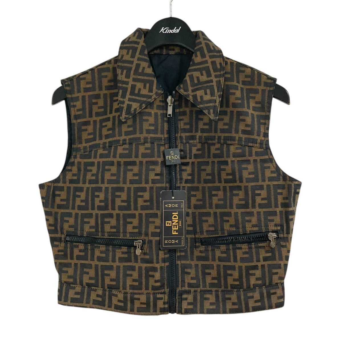 FENDI - FENDI フェンディ ベスト/ノースリーブ -(M位) 黒