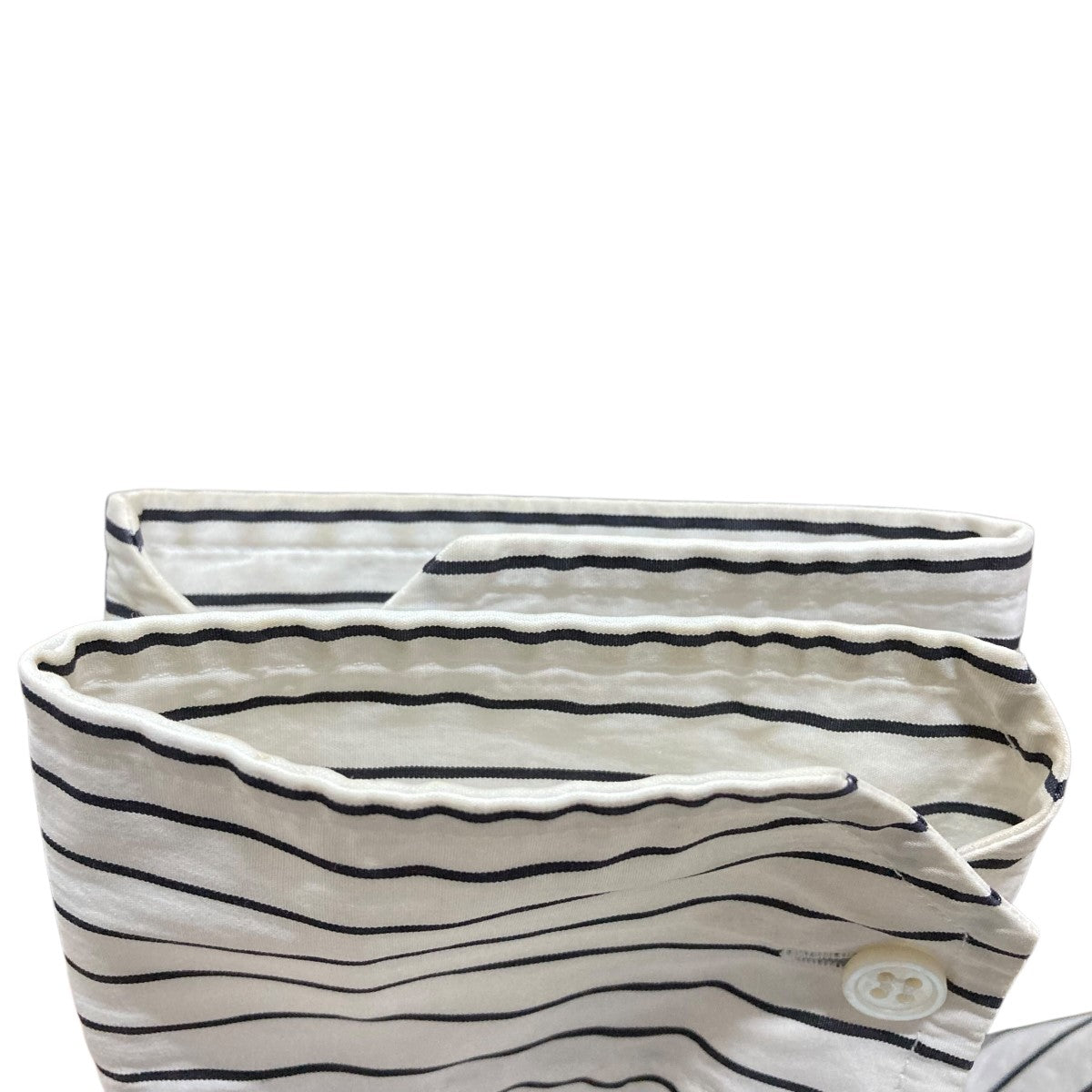 Plan C(プランシー) ストライプフリルブラウス CMCAB56K00TC051