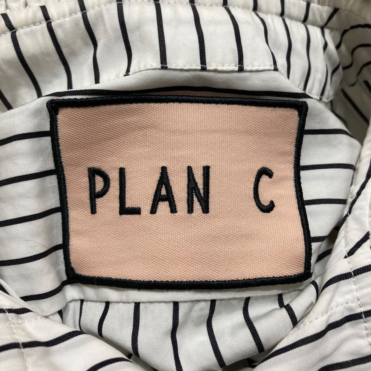 PLAN C プランシー　長袖シャツ　ブラウス　フリル　ストライプ PLAN C プランシー長袖シャツブラウスフリルストライプ