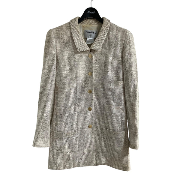 CHANEL(シャネル) ツイードジャケッ P19593V11269 アイボリー サイズ