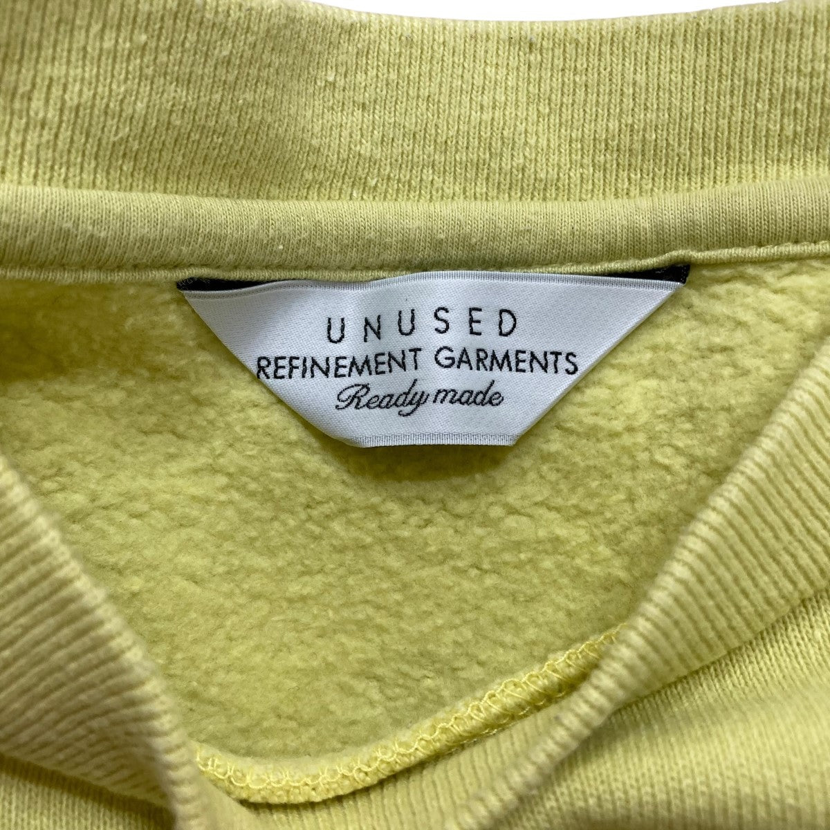 UNUSED(アンユーズド) スウェットプルオーバー US1329 イエロー サイズ