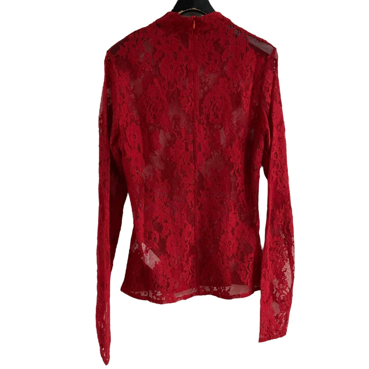 VIVIANO(ヴィヴィアーノ) レースブラウス VS-AW24-T04 レッド サイズ L