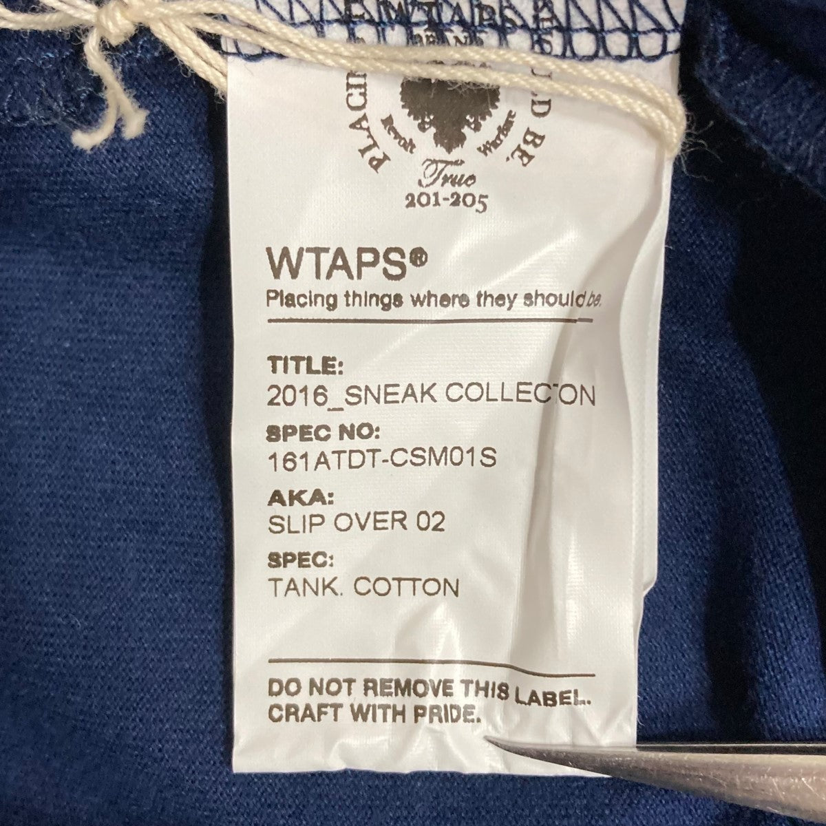 WTAPS(ダブルタップス) ロゴタンクトップ161ATDT-CSM01S SLIP