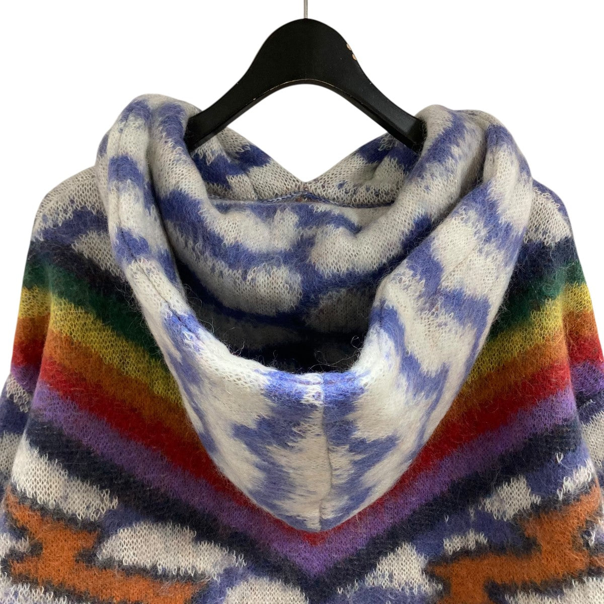 CELINE(セリーヌ) モヘアニットパーカー 2A50K719M ネイビー×マルチ