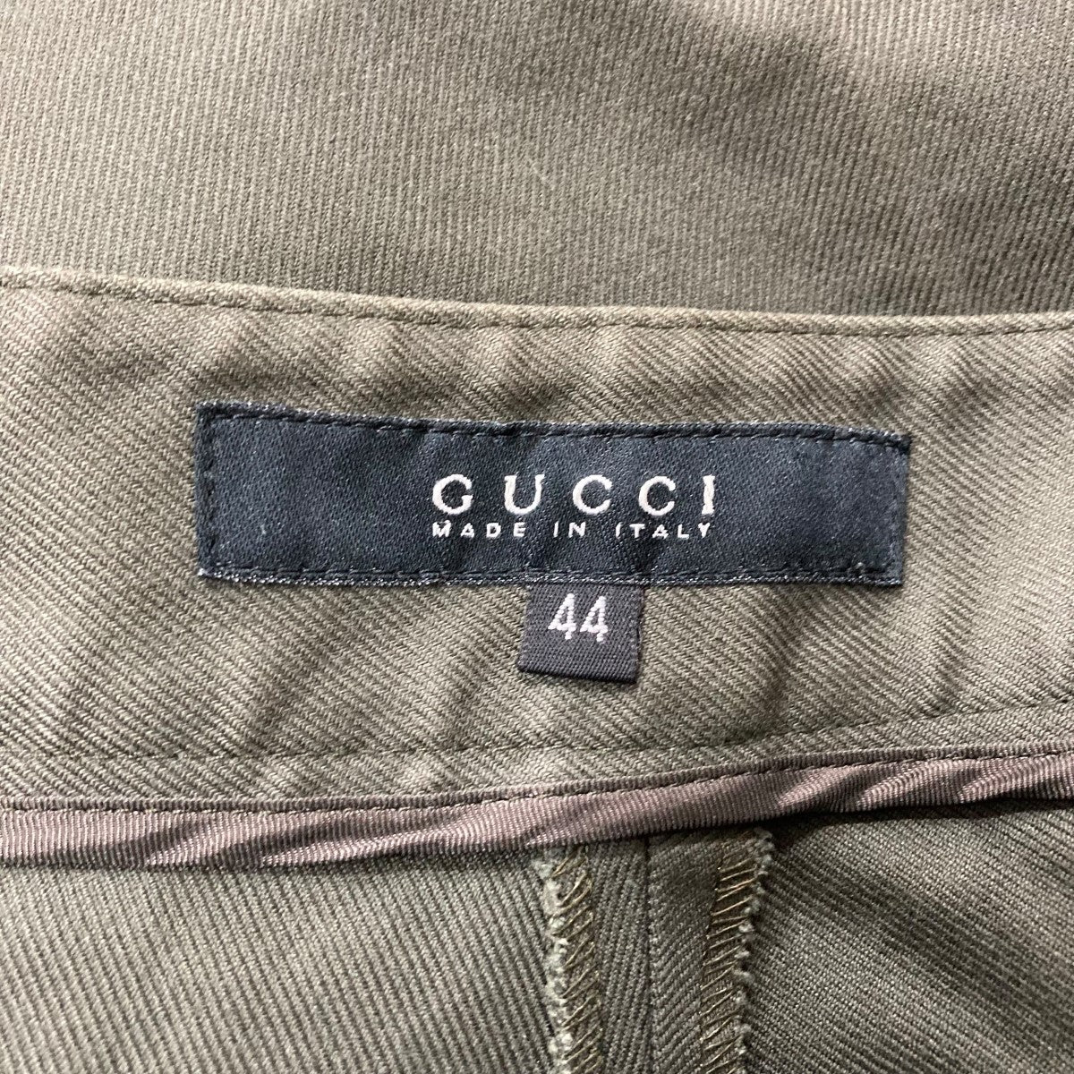 GUCCI(グッチ) ベルトチノパンツ 123861 グリーン サイズ 44