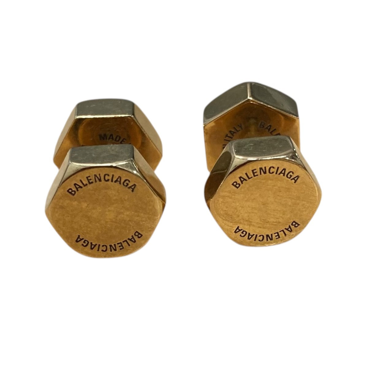 Balenciaga(バレンシアガ) ゴールド プレーテッド ピアス バレンシアガ BALENCIAGA BALENCIAGA ピアス LOOP XXS 656263