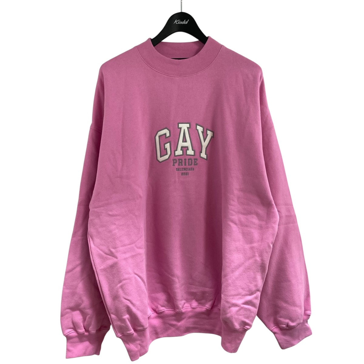 BALENCIAGA(バレンシアガ) GAYロゴ刺繍スウェット 671125 ピンク