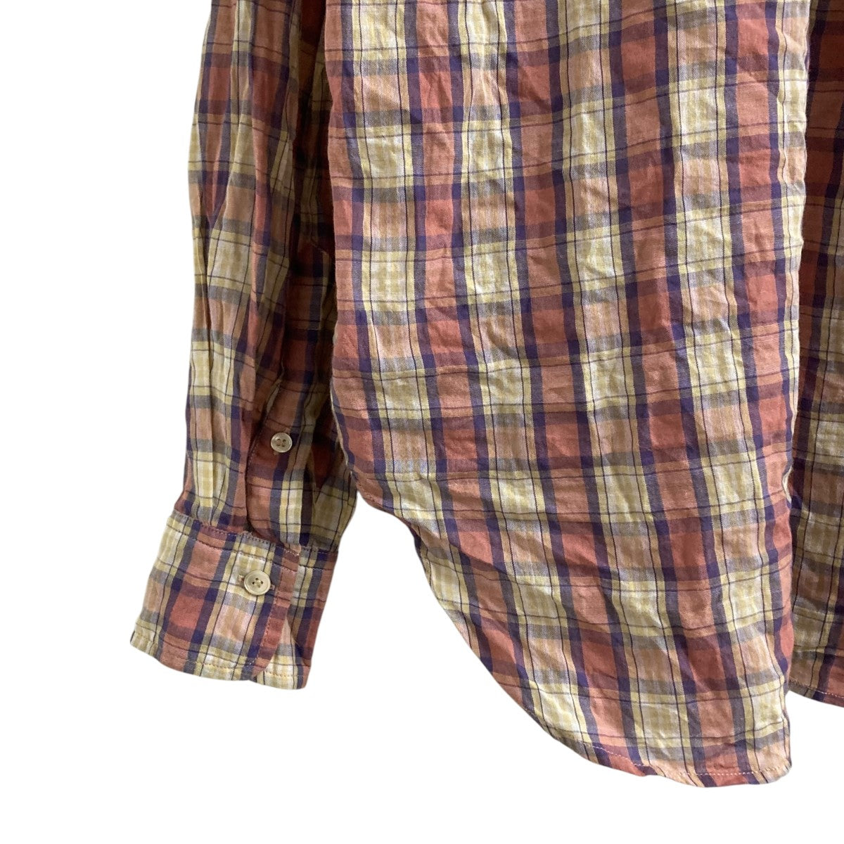 イザベルマランエトワール ISABEL MARANT ETOILE チェックシャツ HT0028FB オレンジ×マルチカラー サイズ：36 ISABEL MARANT ETOILE(イザベルマランエトワール) チェック