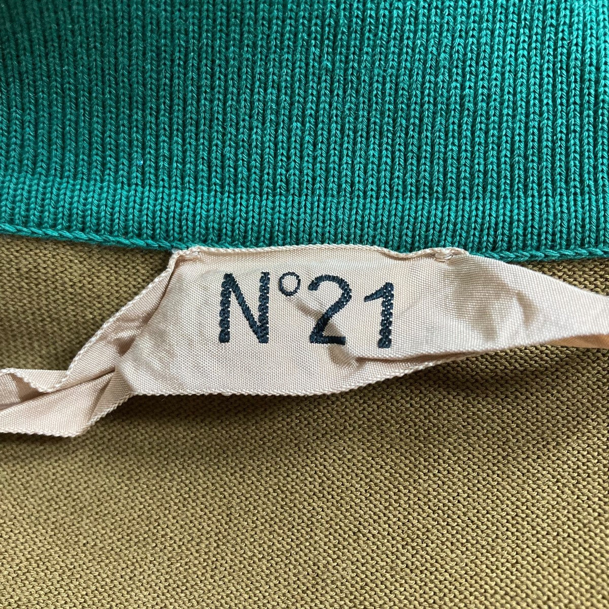 ヌーメロヴェンティウノ N°21 スキッパーニットシャツ ブラウン サイズ：36 N°21(ヌーメロヴェンティウノ) スキッパーニットシャツ ブラウン