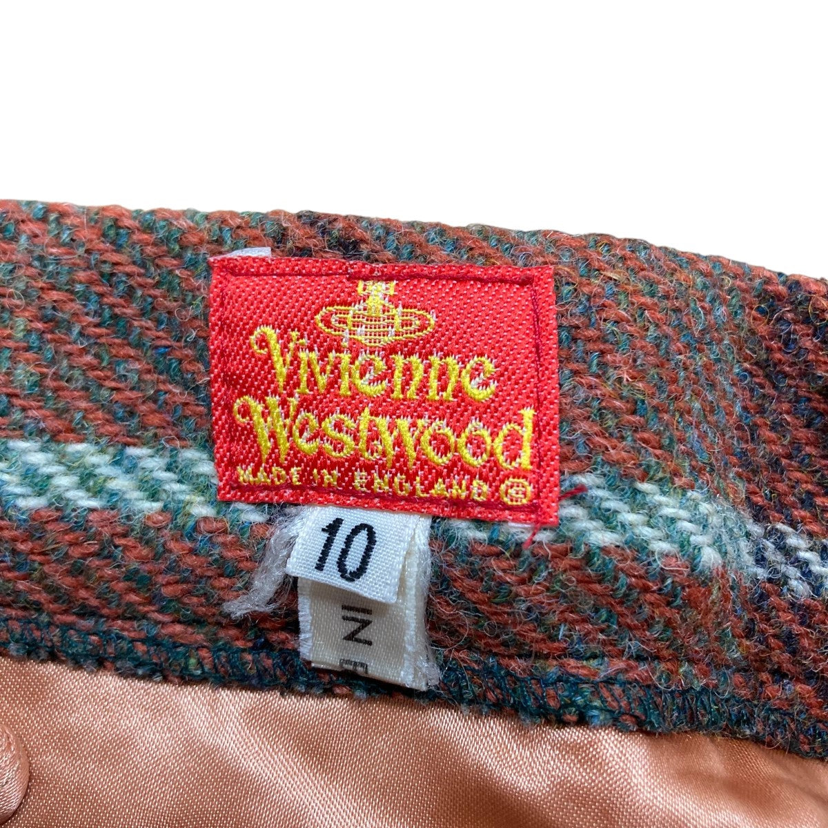 ヴィヴィアンウエストウッド　激カワ！80sハリスツイードタータンチェックスカート ヴィヴィアンウエストウッド 激カワ！80sハリスツイードタータン