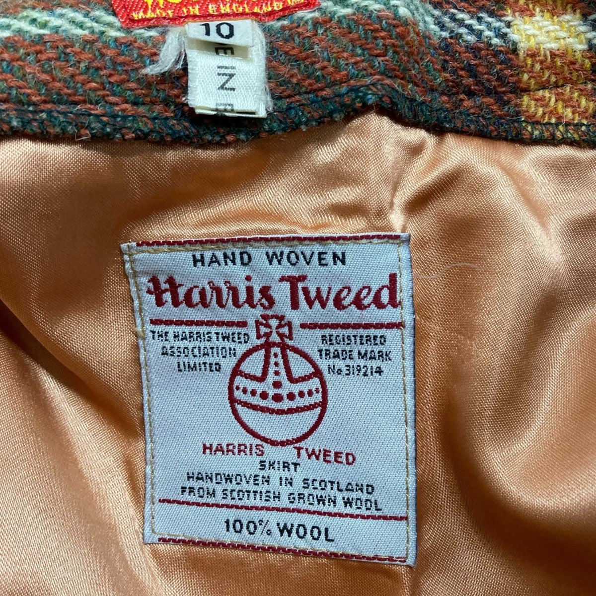 ヴィヴィアンウエストウッド　激カワ！80sハリスツイードタータンチェックスカート ヴィヴィアンウエストウッド 激カワ！80sハリスツイードタータン