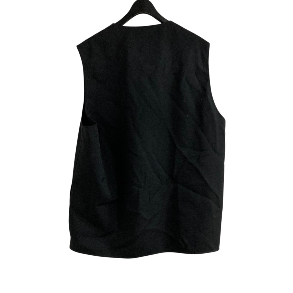 【希少】JIL SANDER ジルサンダーウール切り替えベスト2013AW本人期 JIL SANDER(ジルサンダー) ジップベスト JSMT460101 ブラック