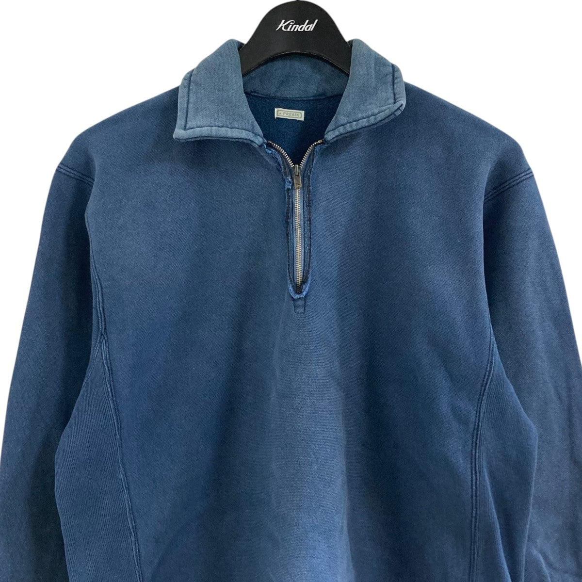 A.PRESSE ハーフジップスウェット ネイビー サイズ2 アプレッセ 中古 A.PRESSE ハーフジップスウェット ネイビー サイズ2 アプレッセ 中古