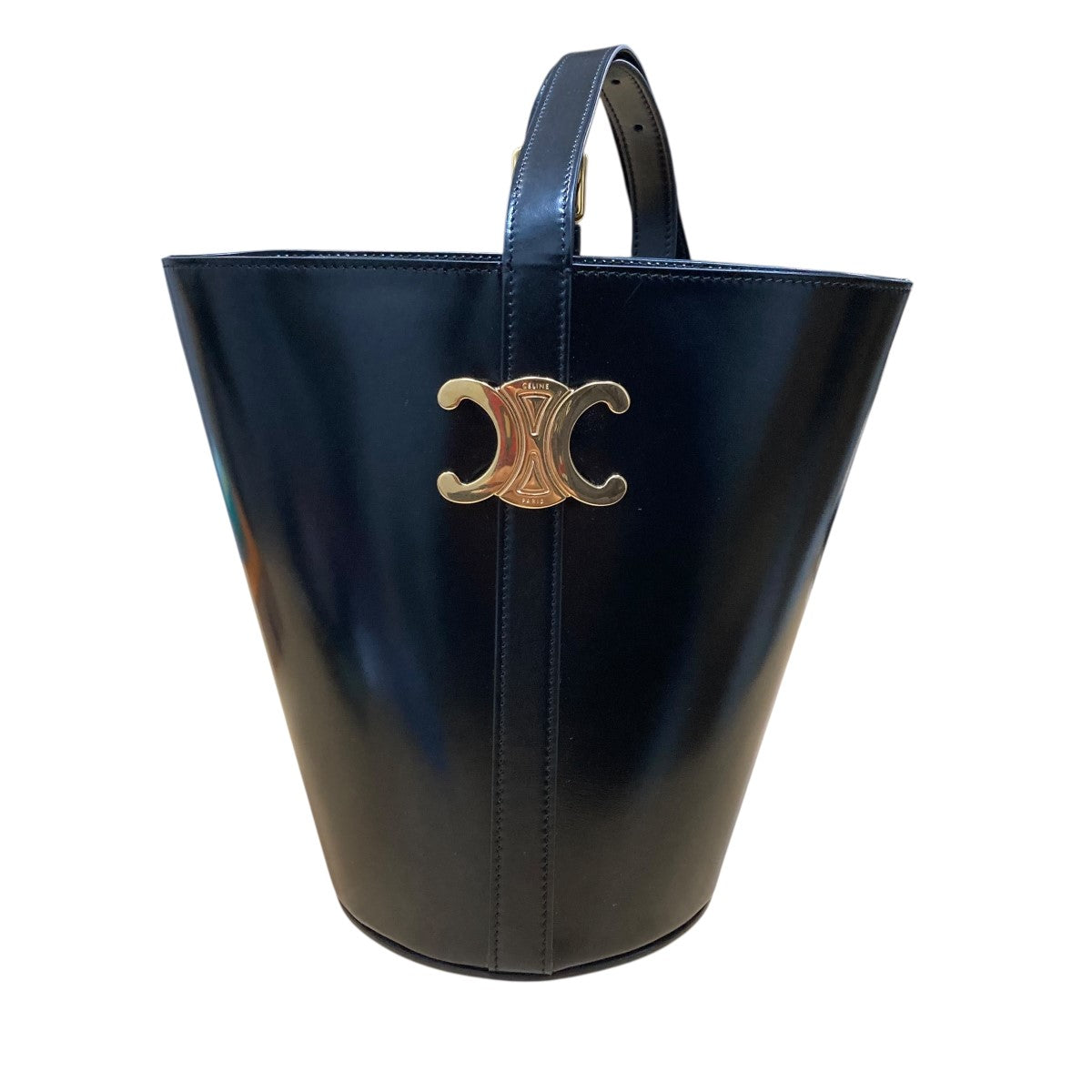 ヴィンテージ セリーヌ トリオンフ バッグ ネイビーブルー＆ブラック  