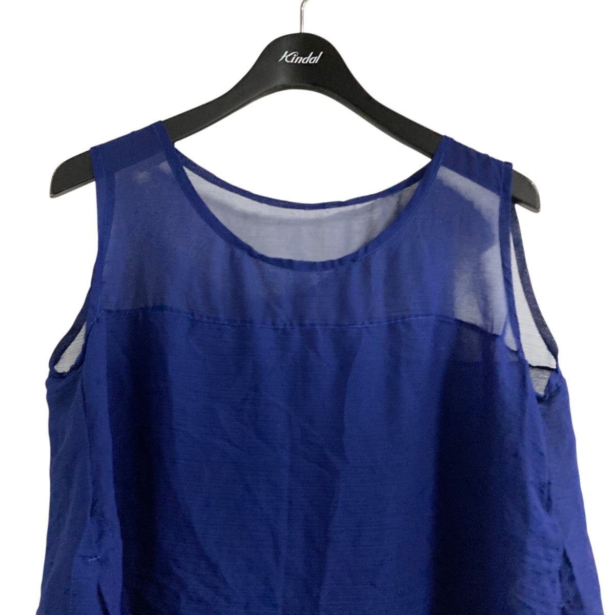 ISSEY MIYAKE◆ノースリーブブラウス/M/ポリエステル/BRW/IM71-FE906 ISSEY MIYAKE(イッセイミヤケ) / ノースリーブブラウス/M