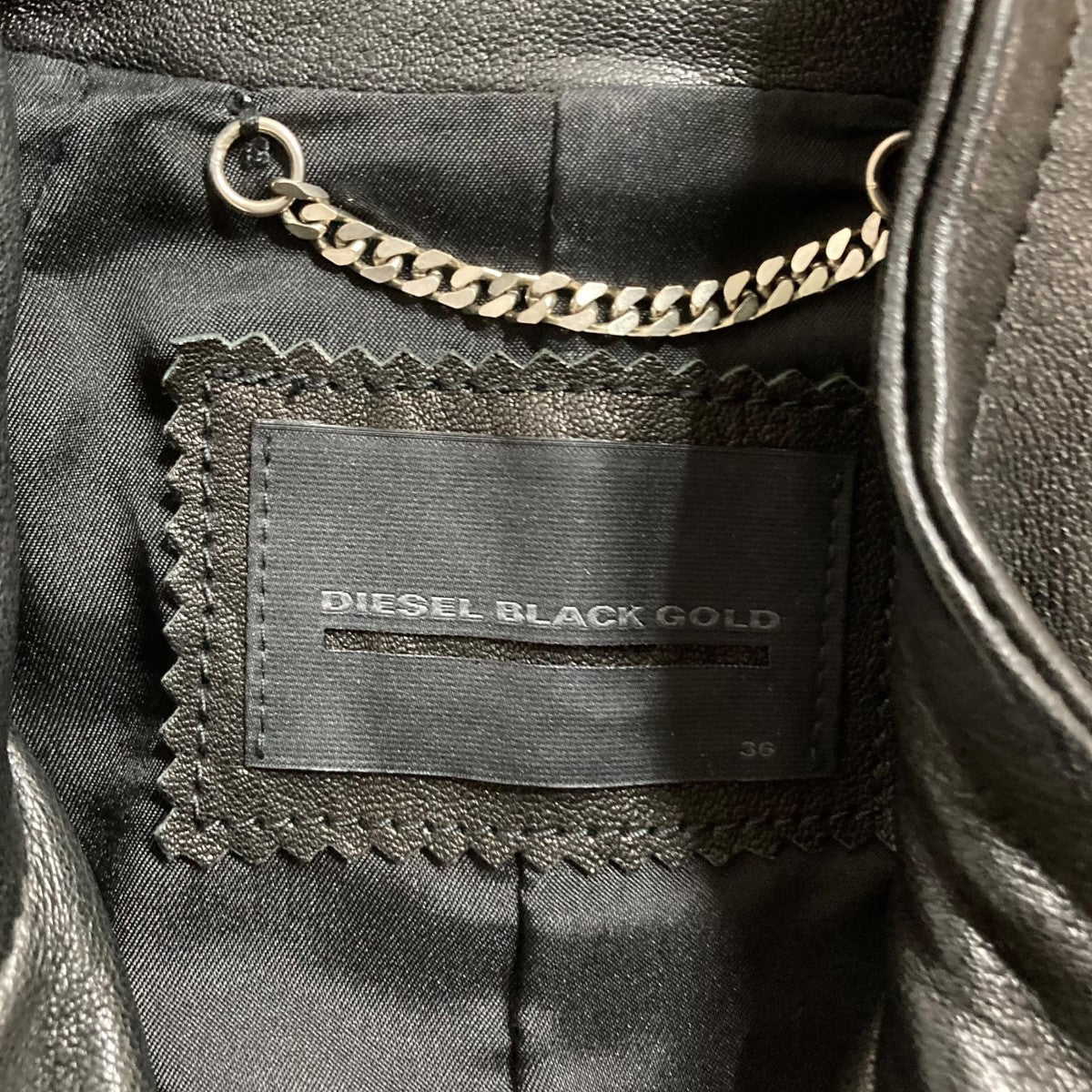 DIESEL(ディーゼル) ライダースジャケット ブラック サイズ 36
