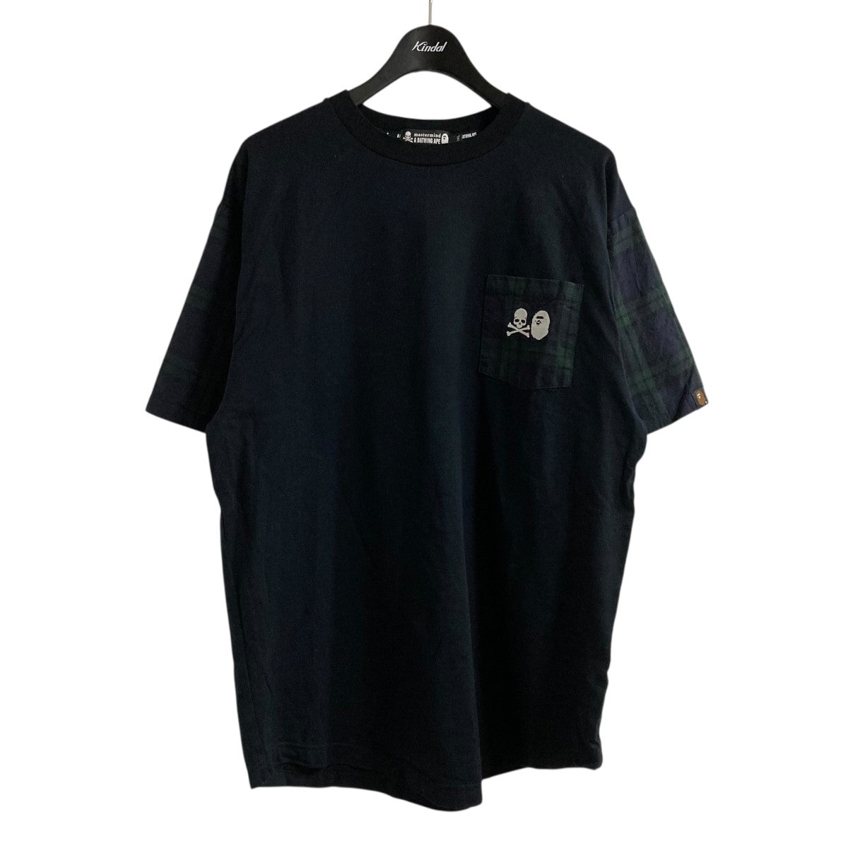 【お買得】 JAPAN×A Mastermind BATHING ブラック 切替半袖シャツ APE ウェア