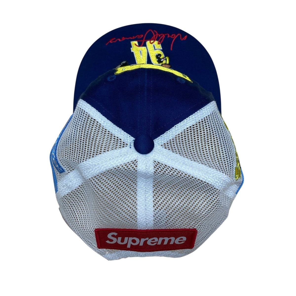 Supreme(シュプリーム) スポンジボブキャップ ネイビー×イエロー