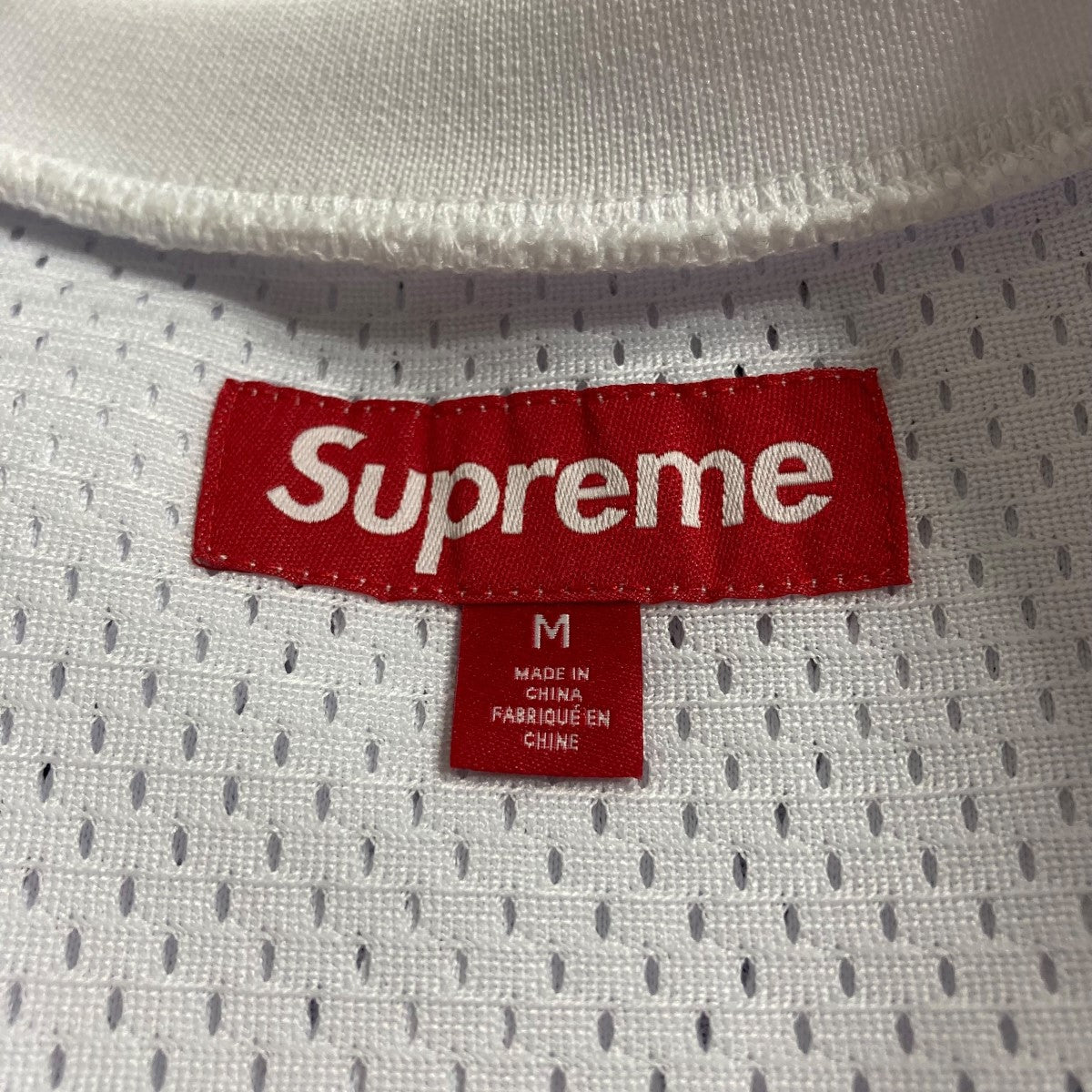 Supreme(シュプリーム) メッシュゲームシャツ ホワイト×パープル