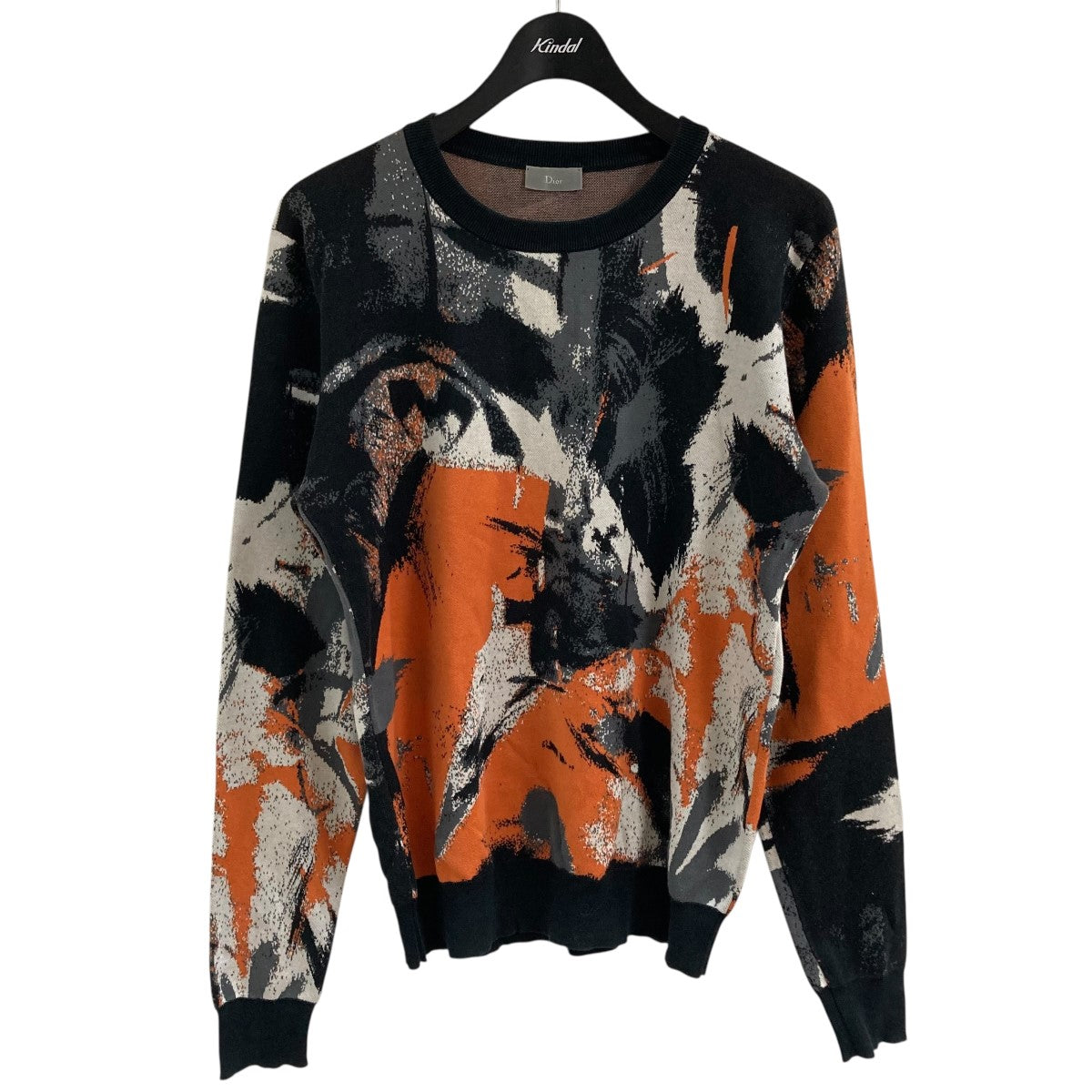 Dior Homme(ディオールオム) グラフィックニット ブラック×オレンジ