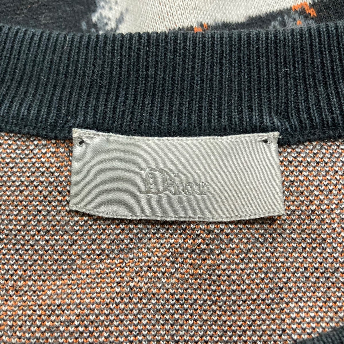 Dior Homme(ディオールオム) グラフィックニット ブラック×オレンジ