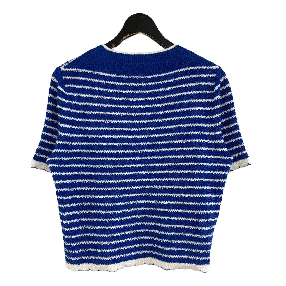 MIU MIU(ミュウミュウ) ボーダー ロゴ ニットTシャツ MML707