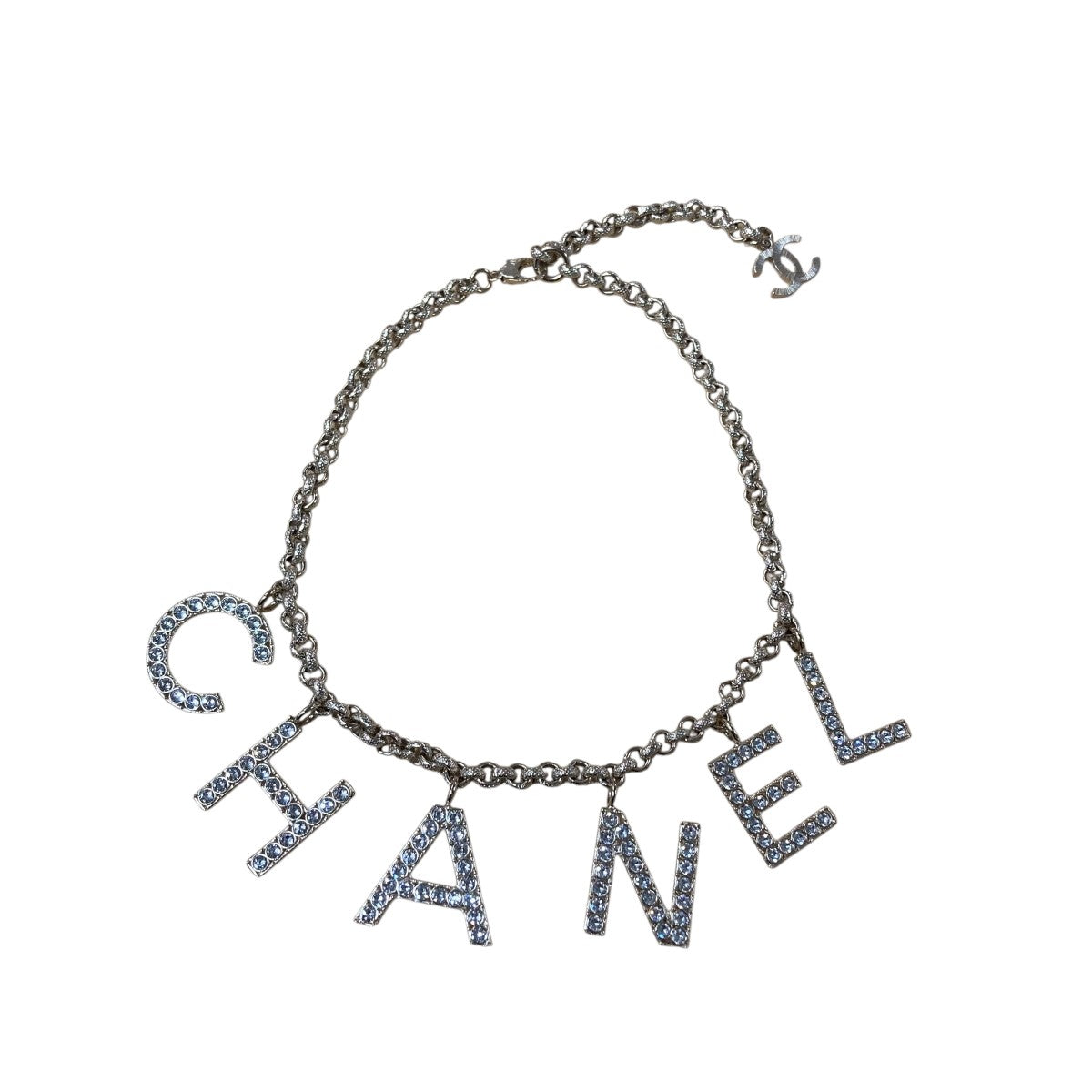 海外ファッションブランド通販サイト【公式】 CHANEL(シャネル) ゴールドラインストーンロゴチェーン アクセサリー