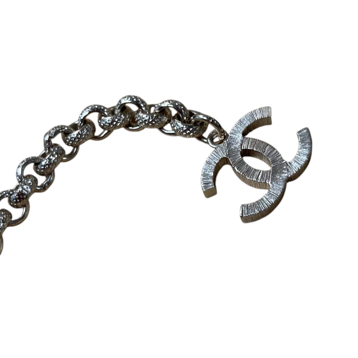 CHANEL(シャネル) ゴールドラインストーンロゴチェーン