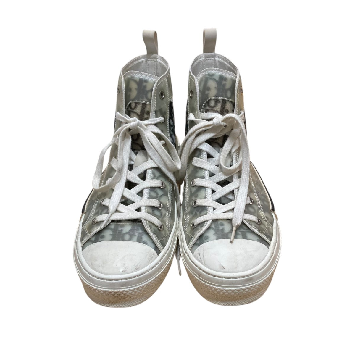 Dior ハイカットスニーカー グレー/ホワイト /サイズ26cm ※新品未使用 DIOR × NIKE Air Jordan 1 High ハイカットスニーカー レザー