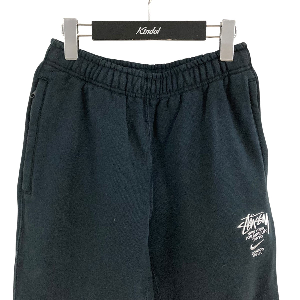 NIKE×stussy 裏起毛スウェットパンツ DC4227-010 ブラック サイズ XS