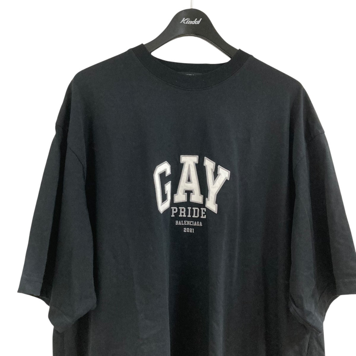 【定番☆】BALENCIAGA コットン テープ スウェットシャツ BALENCIAGA(バレンシアガ) Tシャツ 651795 ブラック サイズ S