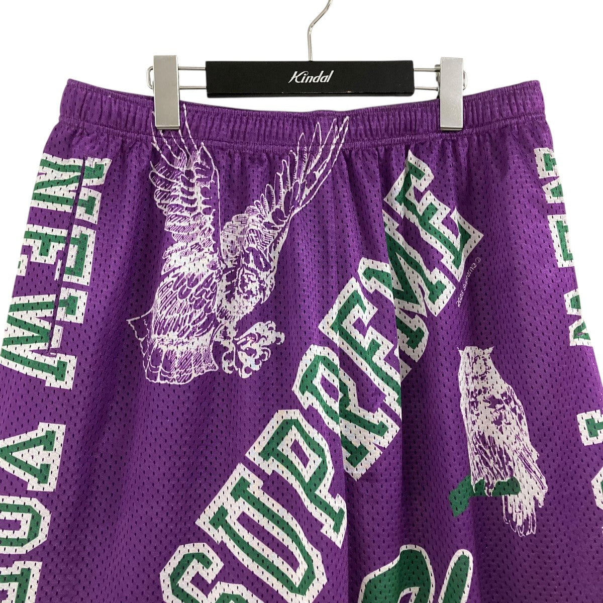 【希少】SUPREME ネイビー メッシュパンツ　L〜XLサイズ Supreme(シュプリーム) メッシュゲームパンツ パープル サイズ M