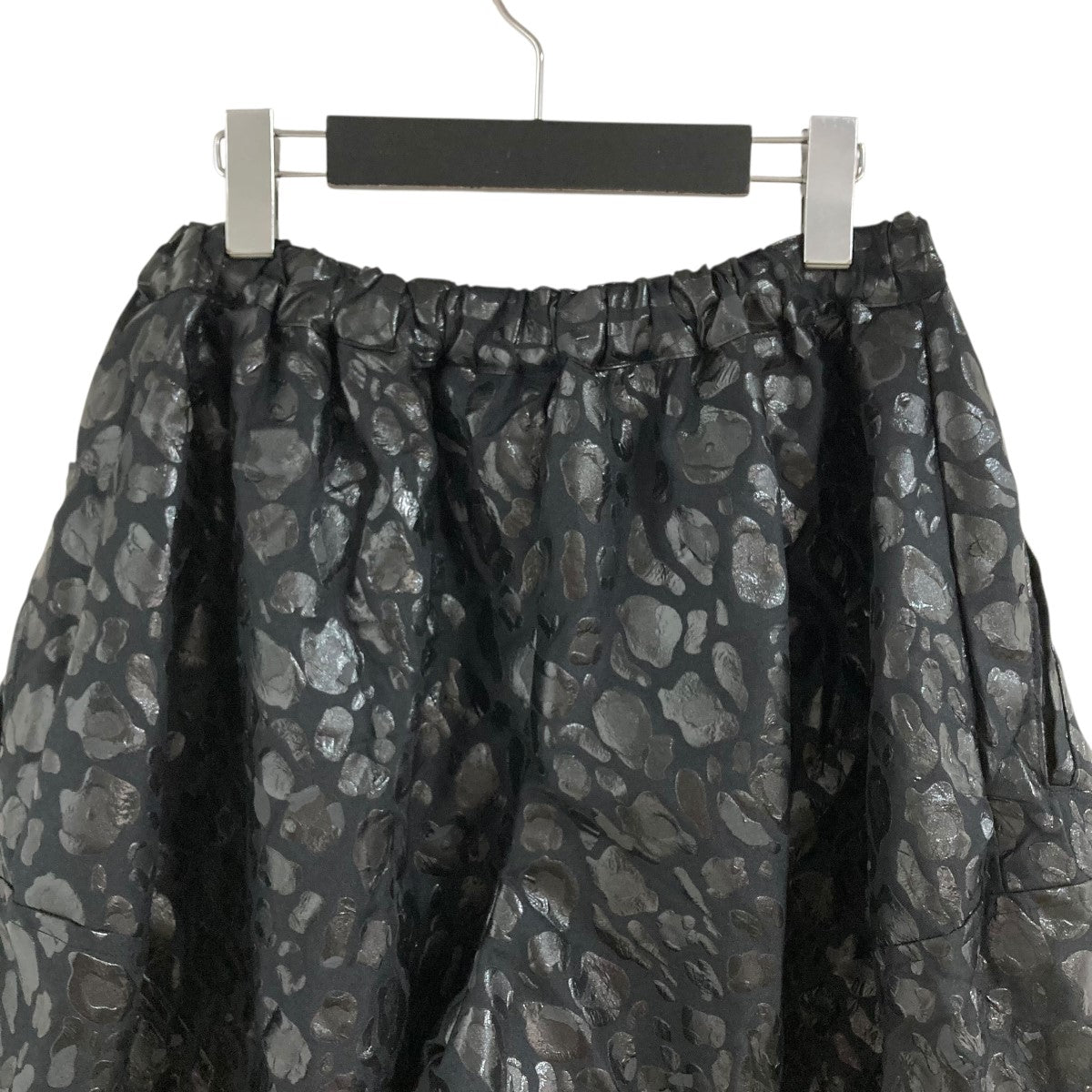 コムデギャルソン　レオパード柄 ノーカラーコート ブラック 中古・古着通販】BLACK COMME des GARCONS (ブラック