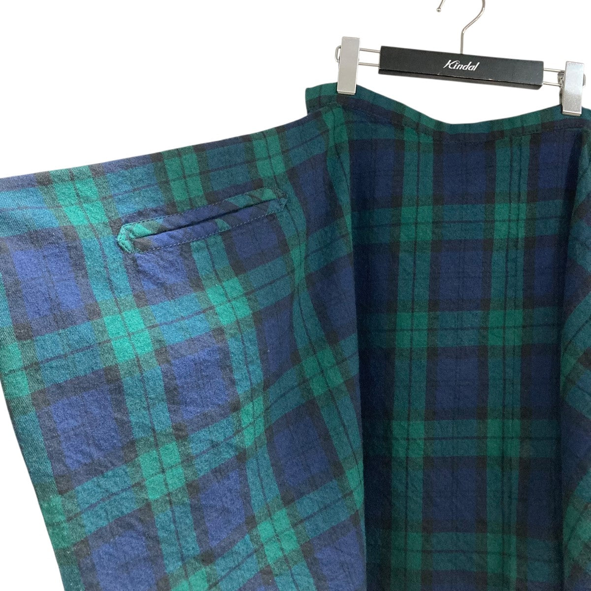 TAO タオ ロング・マキシ丈スカート S 緑x紺(チェック)