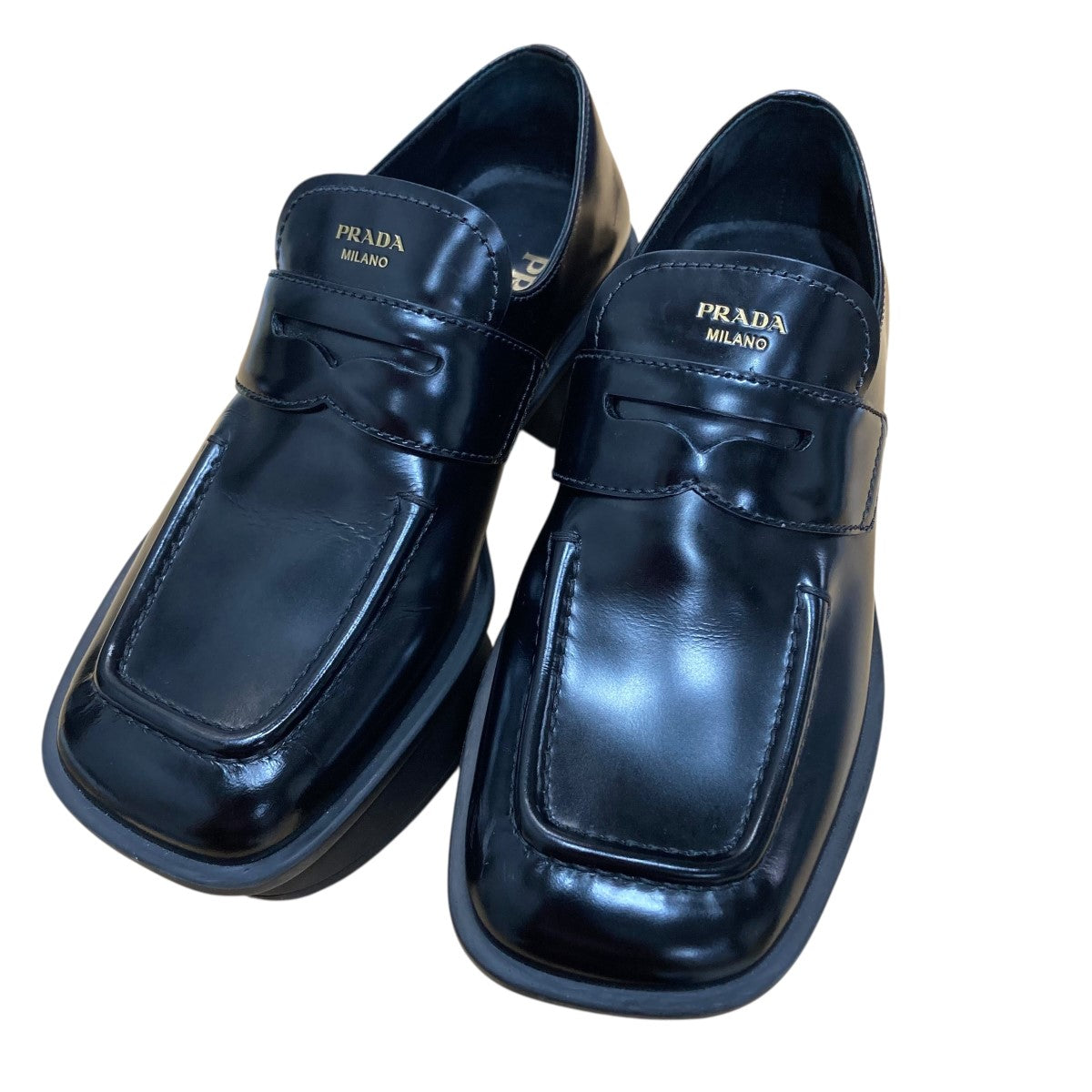 PRADA(プラダ) ヒールパンプス レッド×ブラック×ゴールド サイズ