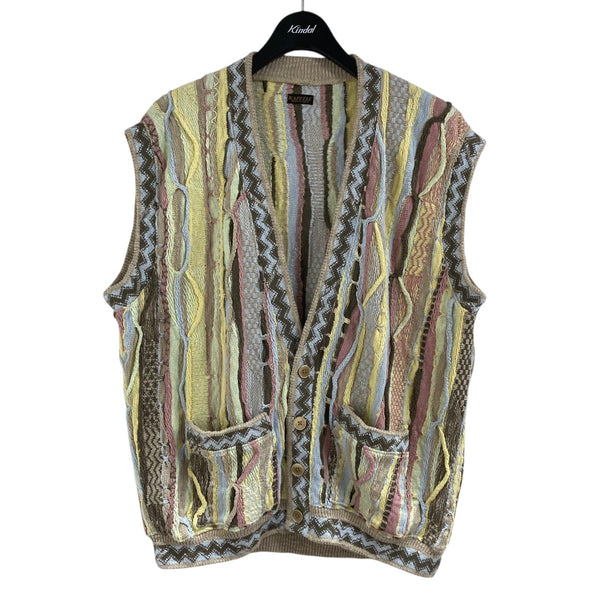 KAPITAL 3Dニット ベスト フリーサイズ ブラック キャピタル KAPITAL(キャピタル) ニットベスト K2504KN813 イエロー×カーキ サイズ