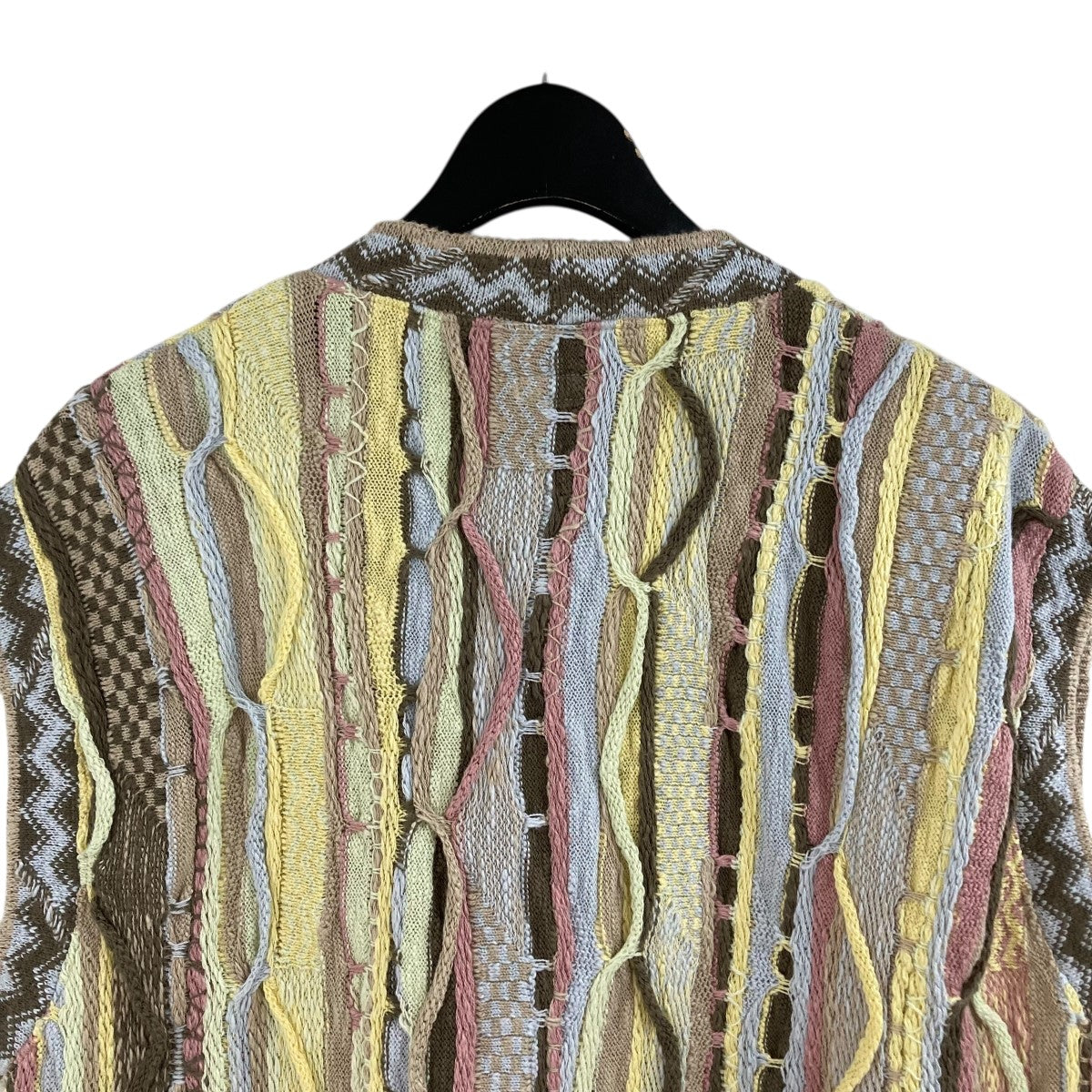 KAPITAL(キャピタル) ニットベスト K2504KN813 イエロー×カーキ サイズ